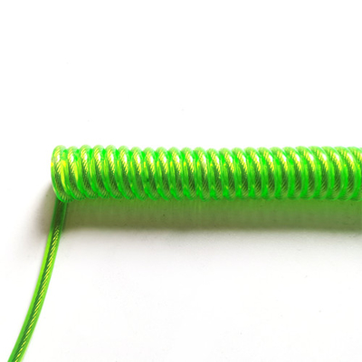 Extremo plástico rizado verde claro de Lanyard With Swivel Hook Each de la bobina