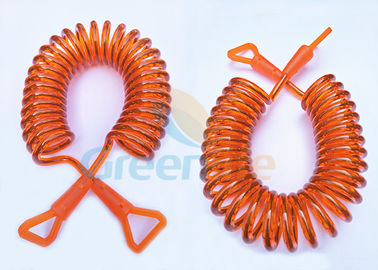 Tacto en espiral de la mano del arnés de seguridad del niño del alambre anaranjado con los nuevos conectores del estilo