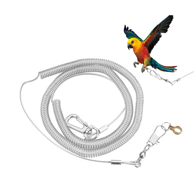 Protección clara de extensión del vuelo de la correa de la bobina de la correa de la cuerda segura del loro de 6 metros para los pájaros