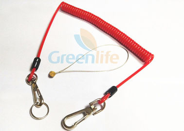 Acollador del cordón de amortiguador auxiliar del rojo 4,0 de la protección de la caída, cordón en espiral del acollador del estilo estándar
