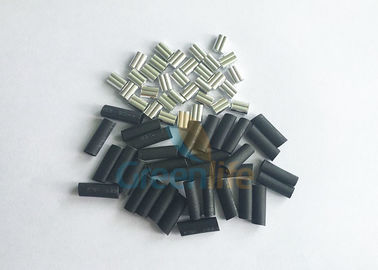 Accesorios fijos de la encrespadura de aluminio y del lazo negro del acollador de la tubería del encogimiento del calor