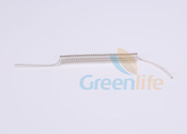 Base revestida del alambre de la PU de la primavera de la bobina del claro plástico elástico de la pieza con los finals de encargo