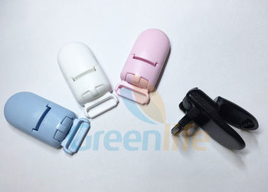 Clips de cocodrilo plásticos materiales coloreados de POM, clips plásticos del pacificador de los dientes apretados