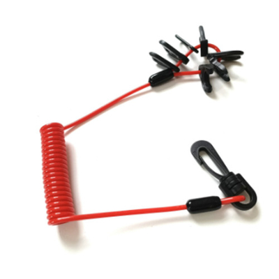 Color rojo popular de 7 de la matanza del interruptor cordones dominantes de Lanyard Plastic Jet Ski Stop